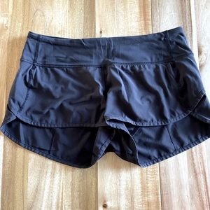 Black lululemon shorts size 6